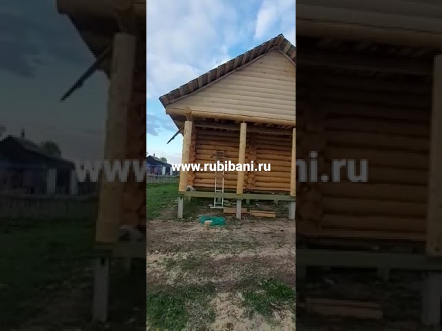 Видео — Сруб 6×6 в чашу. Терраса 2×6 м