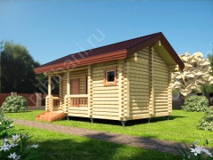 Баня из оцилиндрованного бревна 4.5×6 м (ББ-46), 27 м²