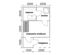 Баня 4 на 6 с комнатой отдыха 24 м²