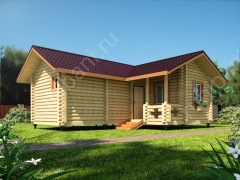 Баня из оцилиндрованного бревна 6.5×9 (ББ-50), 46 м²