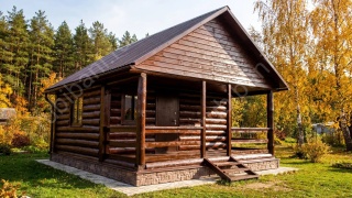 Баня 6×4 с террасой, 36 м²