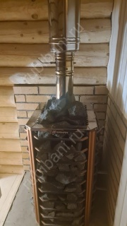 Баня с выносом под веранду 20 м²