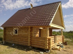 Баня 5×4 с террасой, 20 м²