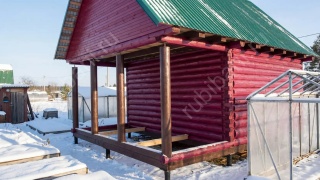 Баня 6×5 с террасой, 42 м²