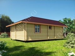Баня из оцилиндрованного бревна 6.5×9 (ББ-50), 46 м²