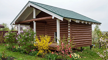Баня 4×4 с террасой, 24 м²