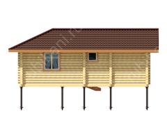 Баня из оцилиндрованного бревна 6.5×9 (ББ-50), 46 м²