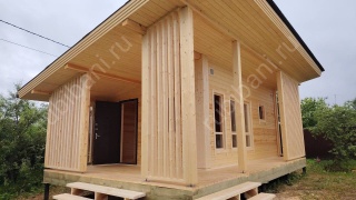 Баня из бруса 5×8 (Б-144), 40 м²