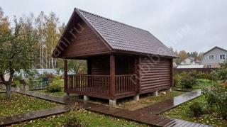 Баня 4×3 с террасой, 20 м²