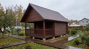 Баня 4×3 с террасой, 20 м²