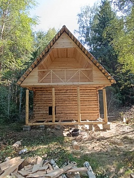 Дом-баня 7×5 с террасой, 35 м²