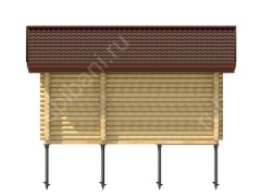Баня из оцилиндрованного бревна 4.5×6 м (ББ-46), 27 м²