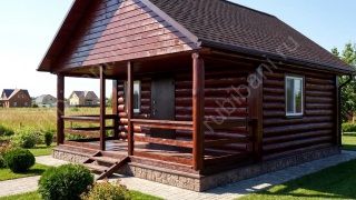 Баня 6×4 с террасой, 36 м²