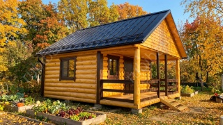 Баня 6×4 с террасой, 36 м²