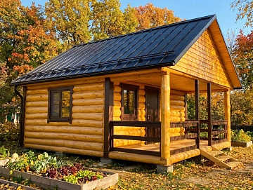 Баня 6×4 с террасой, 36 м²