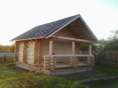 Баня с террасой и хозблоком 25 м²