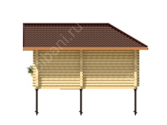 Баня из оцилиндрованного бревна 6.5×9 (ББ-50), 46 м²