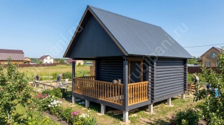 Баня 4×3 с террасой, 20 м²