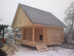 Баня 6×4 с террасой, 24 м²