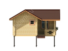 Баня из оцилиндрованного бревна 6.5×9 (ББ-50), 46 м²
