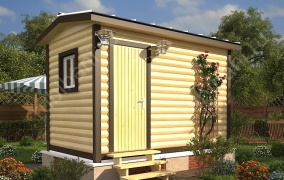 Мобильная баня 2.3×4, 9.2 м²