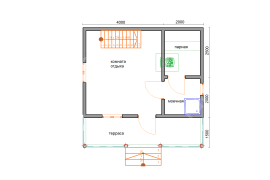 Баня из бруса 6×6 (Б-120), 60 м²