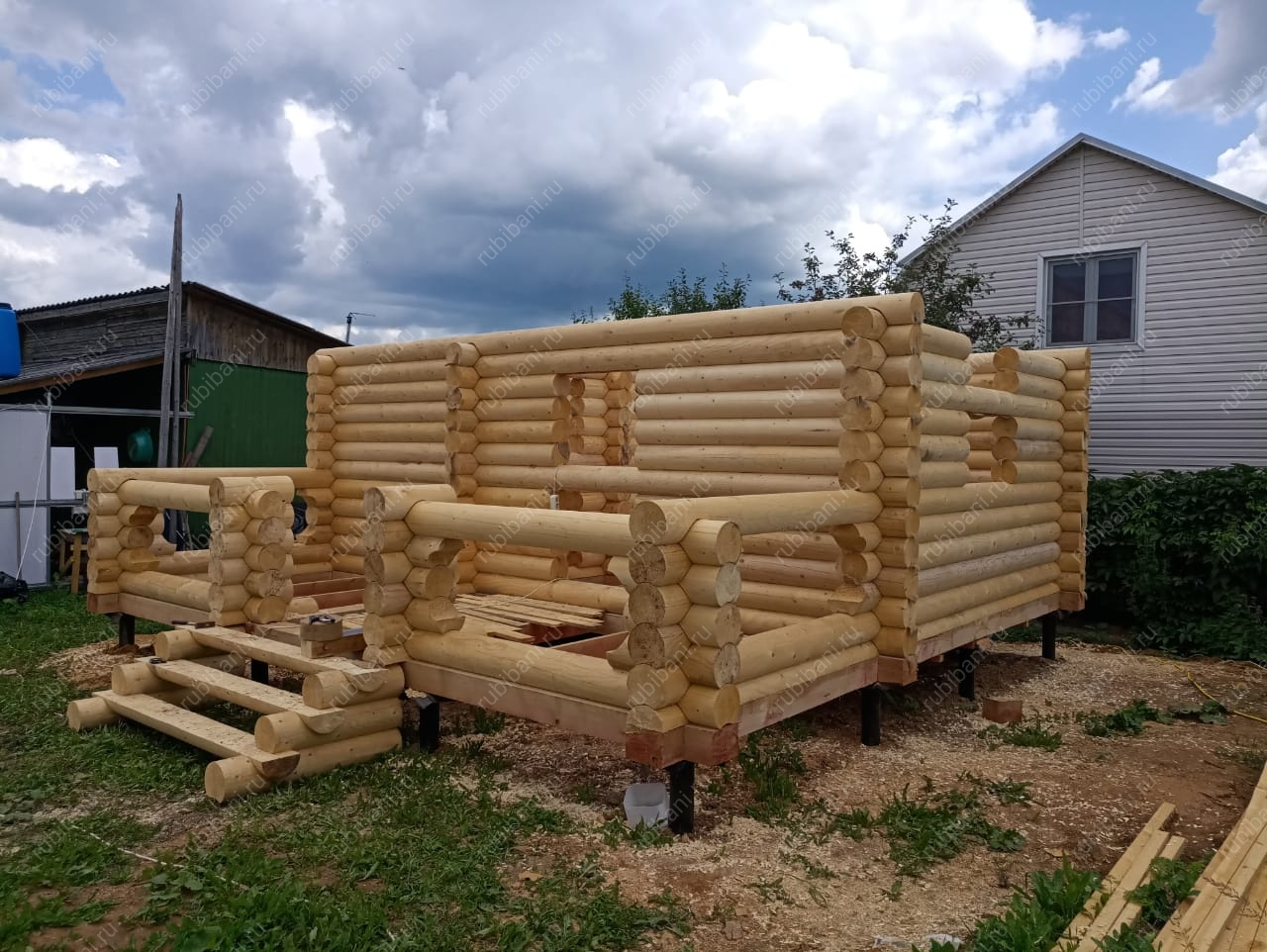 Баня из оцилиндрованного бревна — фото 6 Баня из оцилиндрованного бревна — фото 6