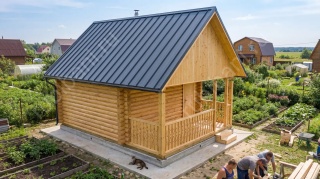 Баня 4×3 с террасой, 20 м²