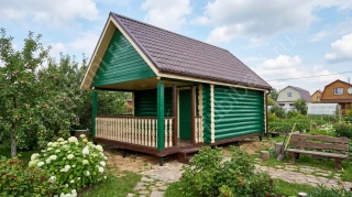 Баня 4×3 с террасой, 20 м²