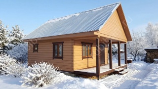 Баня 6×5 с террасой, 42 м²