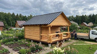 Баня 5 на 5 с беседкой 35 м²
