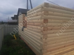 Баня с мансардой и балконом 24 м²