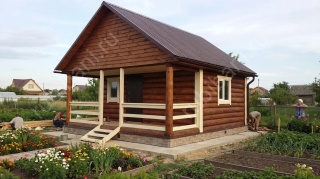 Баня 6×4 с террасой, 36 м²