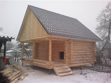 Баня 6×4 с террасой, 24 м² Баня 6×4 с террасой, 24 м²