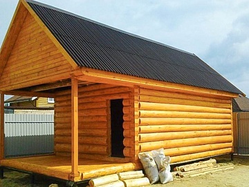 Баня 5×3 с террасой, 25 м² Баня 5×3 с террасой, 25 м²