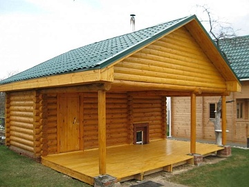 Баня 6×3 с террасой, 30 м² Баня 6×3 с террасой, 30 м²