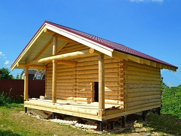 Баня 4×4 с террасой, 24 м² Баня 4×4 с террасой, 24 м²