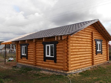 Дом 6×5 м в чашу, 30 м² Дом 6×5 м в чашу, 30 м²