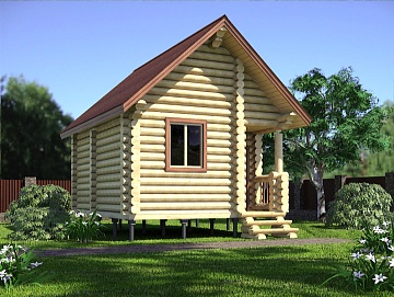 Баня из бревна 4.6×5 Баня из бревна 4.6×5