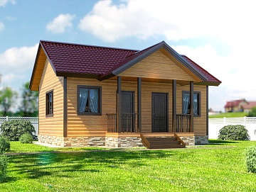 Баня из бруса 8×7 (Б-14), 60 м² Баня из бруса 8×7 (Б-14), 60 м²